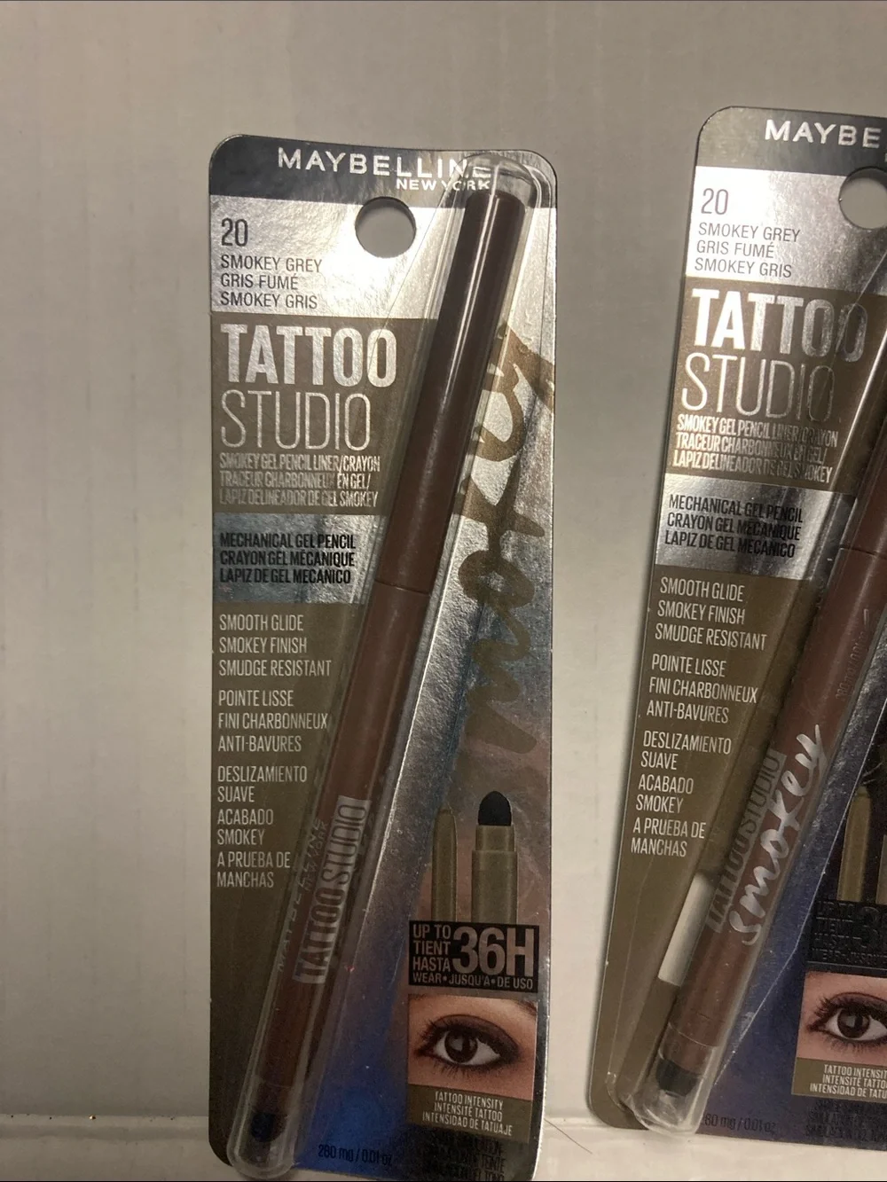 Maybelline Tattoo Studio Brow Pomade Pencils — Smokey Grey (4-Pack)